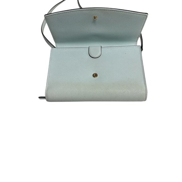 Kate Spade New York Light Blue Crossbody Wallet Bag With Gold Accent - Picture 3 of 6